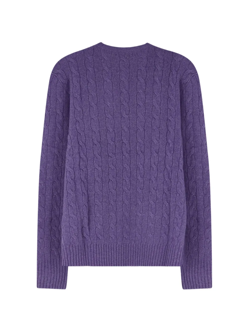 RALPH LAUREN Cable-Knit Wool-Cashmere Sweater Light Coronet Purple Heather