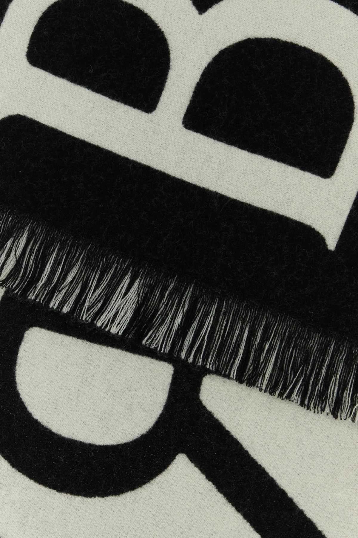Burberry Unisex Black Wool Scarf