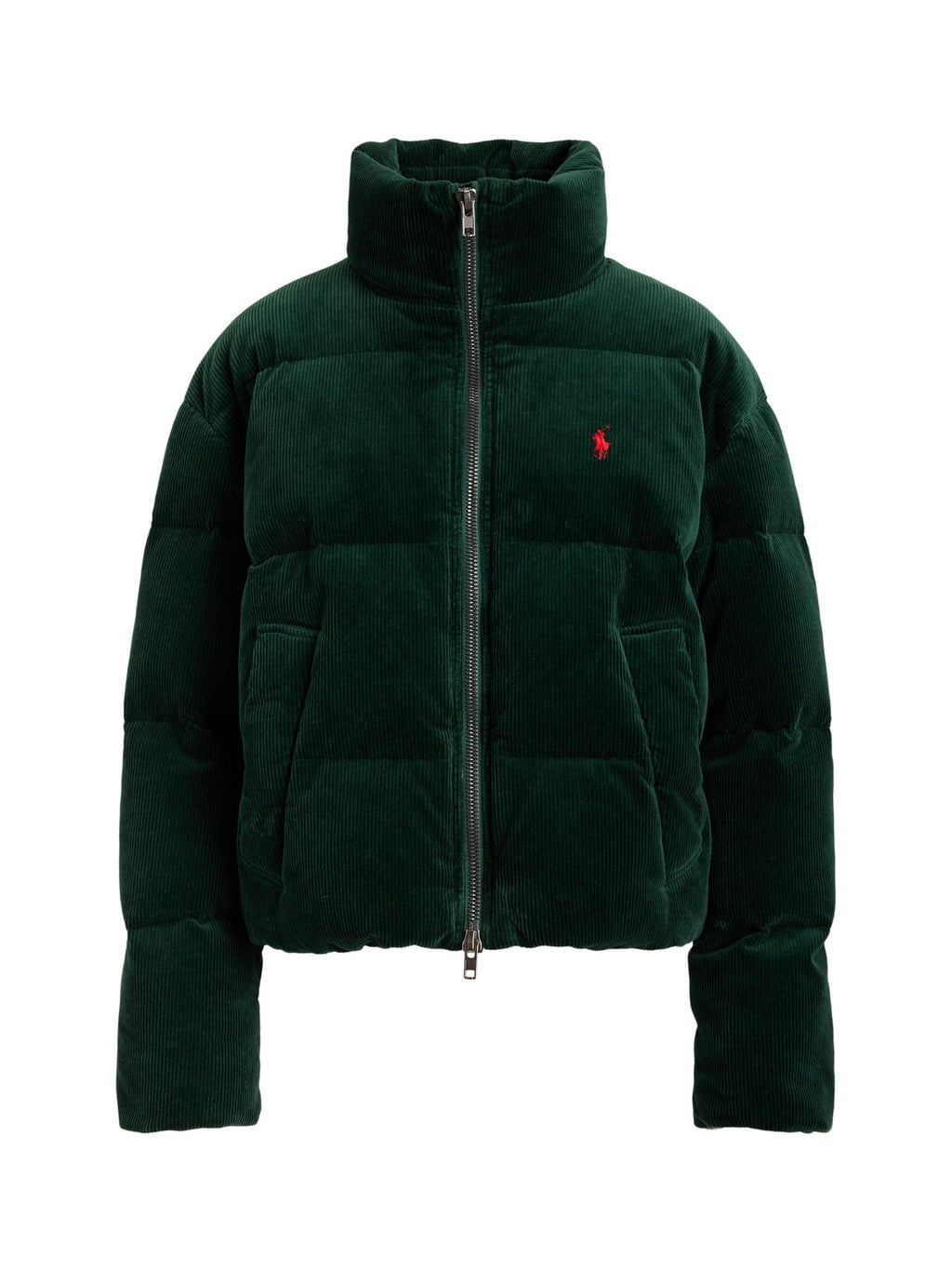 RALPH LAUREN WOMEN Corduroy Down Puffer Jacket Northwest Pine
