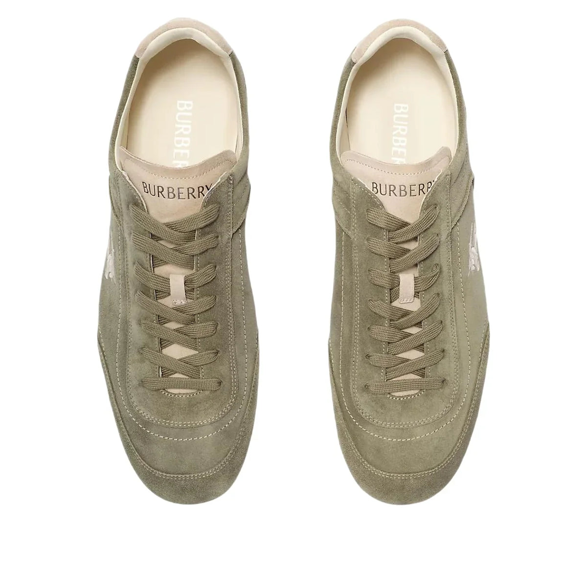 Burberry Leather Knight Runner Sneakers 'Airforce Green Tawny Beige' 81274751