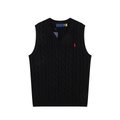 Ralph Lauren Unisex Cable‑Knit Sweater Vest Black