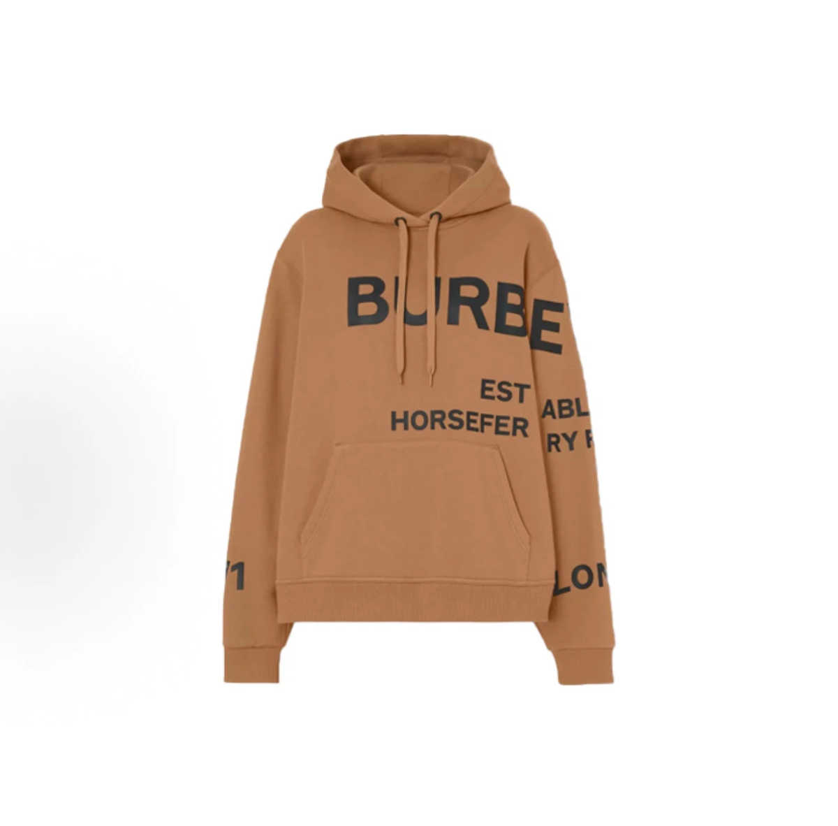 Burberry Unisex Hoodie, Horseferry Print Logo, Camel