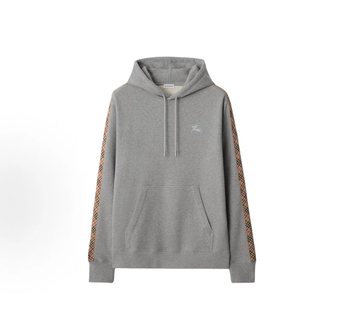 Burberry Unisex Hoodie Vintage Check Side Panel Grey