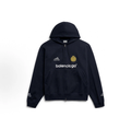 Balenciaga Soccer Series Zip‑Up Hoodie Oversized Unisex Navy Sweatshirt