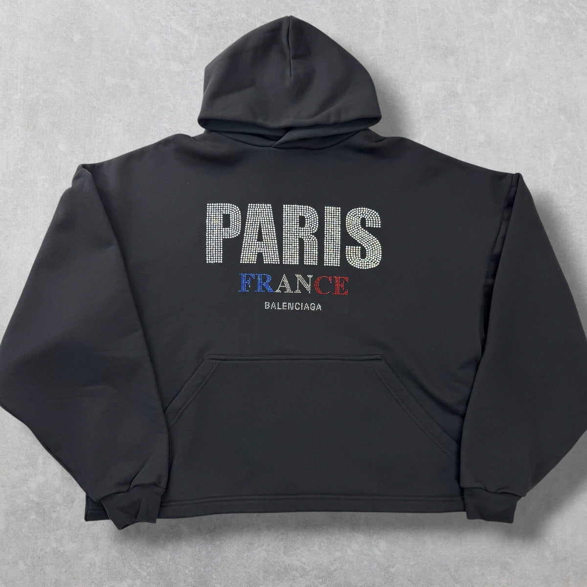 Balenciaga Paris Strass Cropped Hoodie  Women