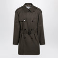Burberry - Leadenham mid-length gabardine trench coat in brown