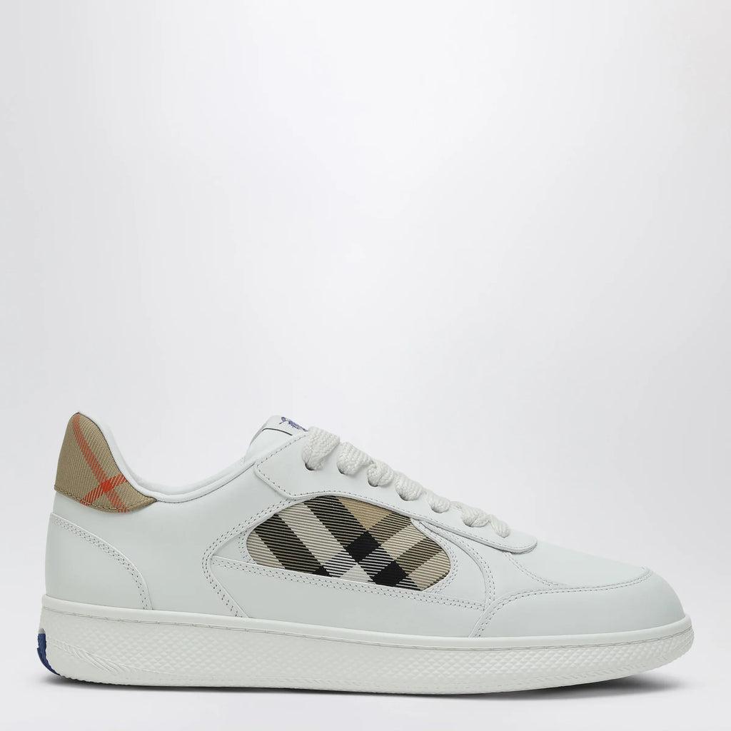 Burberry - White leather sneaker terrace and Check